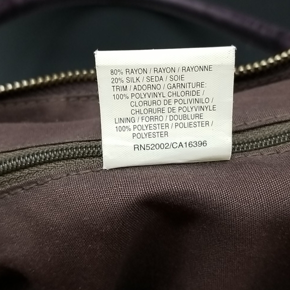 Liz Claiborne Velvety Velour Plum, Brown, Rose and Cream Shoulder Bag - Picture 13 of 16